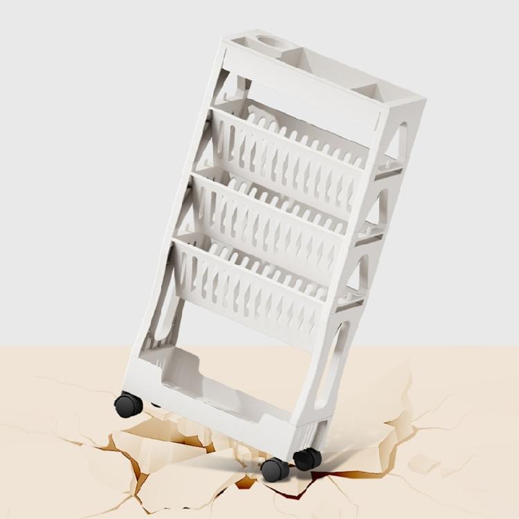 5 Tiers/2 Tiers Mobile Storage Trolley with Wheels Convenient Utility Cart for Kitchen Bathroom Living Room Decoration