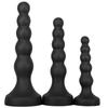 New Five Bead Anal Strips Liquid Silicone Soft Dildo Masturbator with Anal Stopper and Expansion for Men's Postcoital Orgasm Products