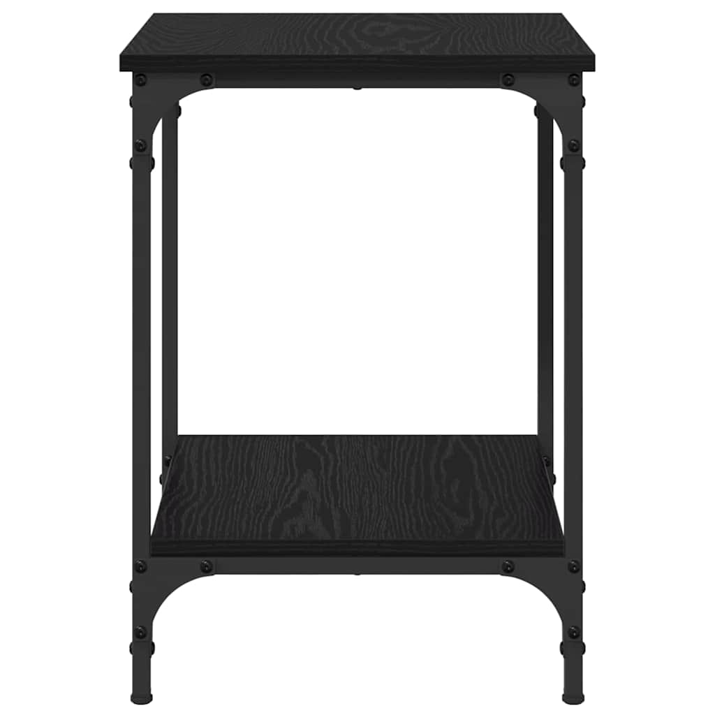 Coffee Table Black Oak Look 40 X 40 X 55 Cm Engineered Wood