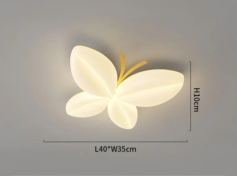 Nordic Warm Children's Room Ceiling Lights Romantic Butterfly Light LED Creative Princess Room Little Girl Bedroom Ceiling Lamps