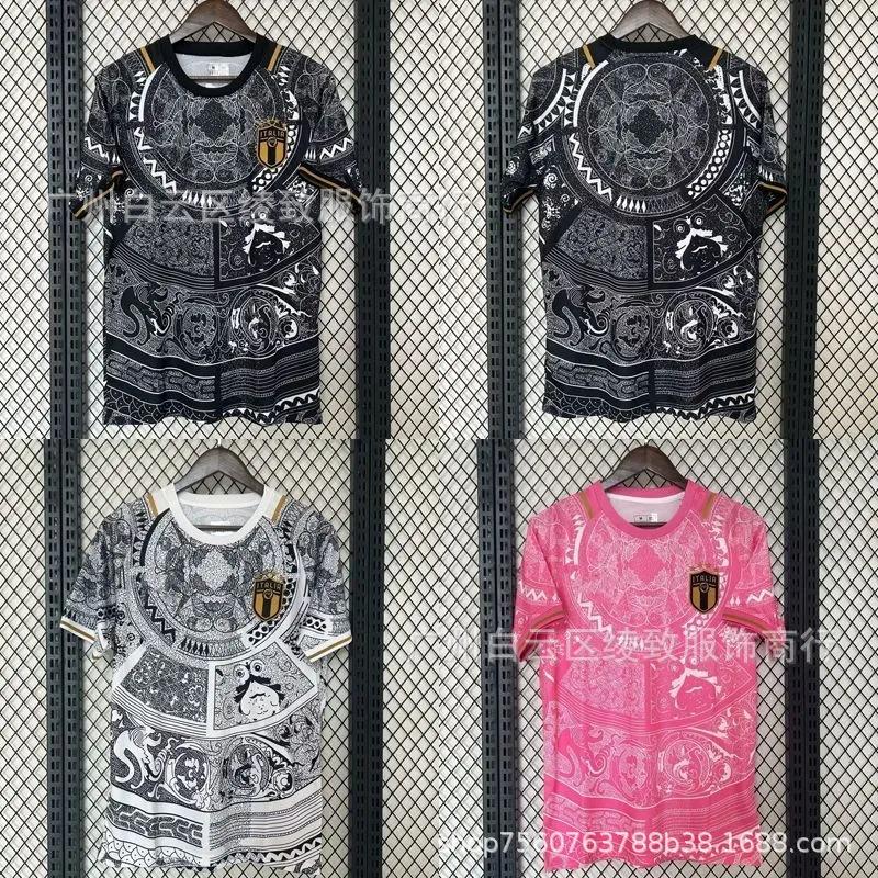2024 Italy special edition joint jersey fashion printing pattern sports T-shirt fan version football jersey short sleeve