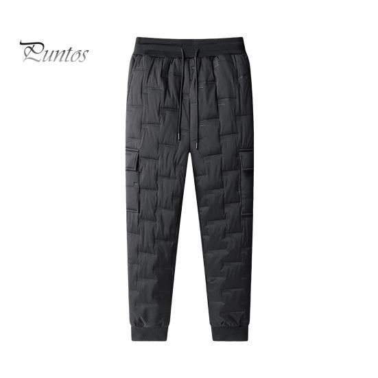 

Осенне-зимние мужские спортивные брюки с карманами, свободные, с эластичной талией, толстые, плюшевые, с подкладкой, свободные, прямые, однотонные, спортивные брюки для повседневной носки, спортивные брюки M B