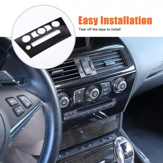 Gossy Black Center Air Outlet Frame Trim Cover For BMW 6 Series E63 E64 2004-09