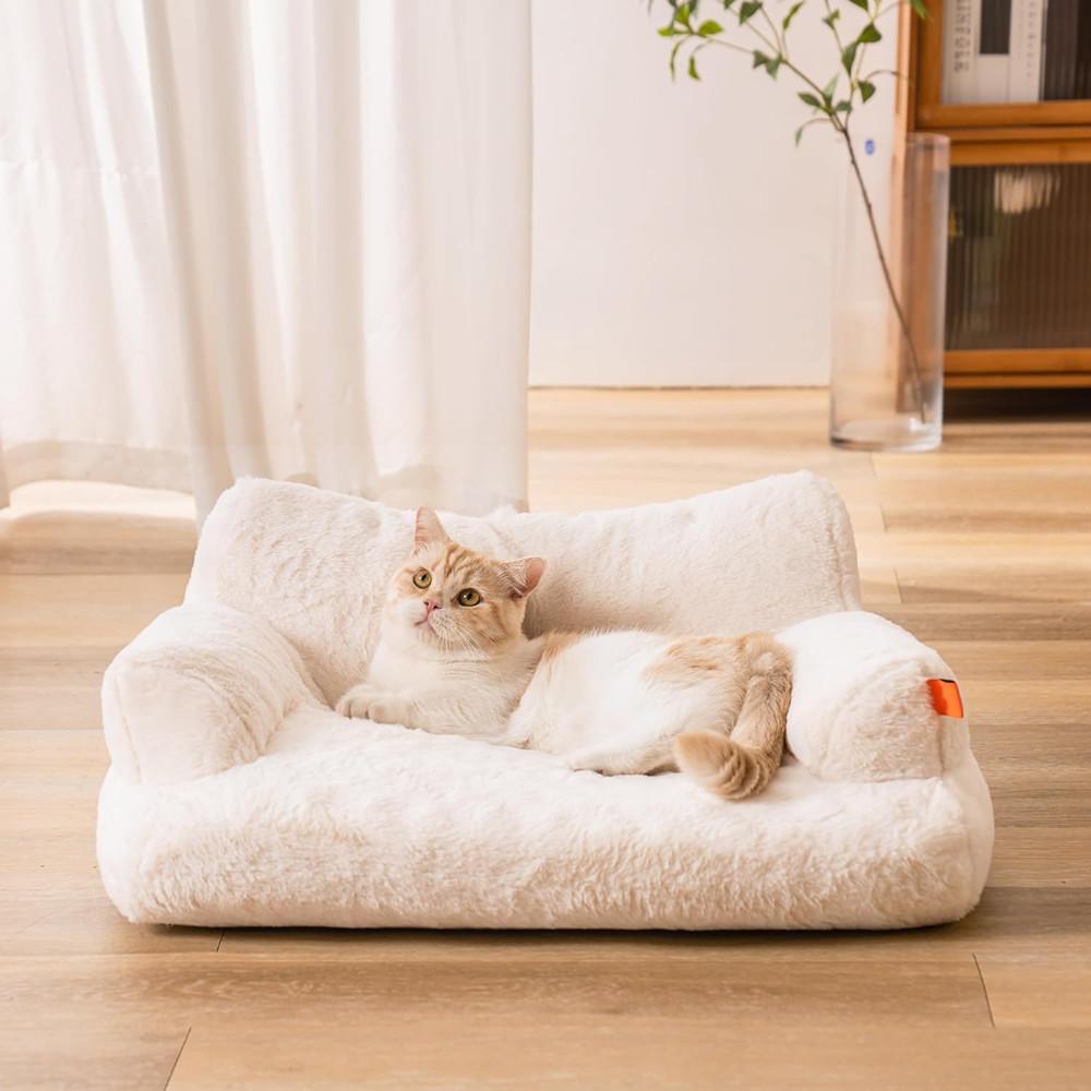 Pet Couch Bed, Washable Cat Beds for Medium Small Dogs & Cats up to 25 lbs, Dog Beds with Non-Slip Bottom, Soft Puppy Sofa Beds