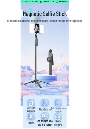 Bluetooth Selfie Stick & Tripod: Portable Telescopic Phone Holder for Desktop and Floor