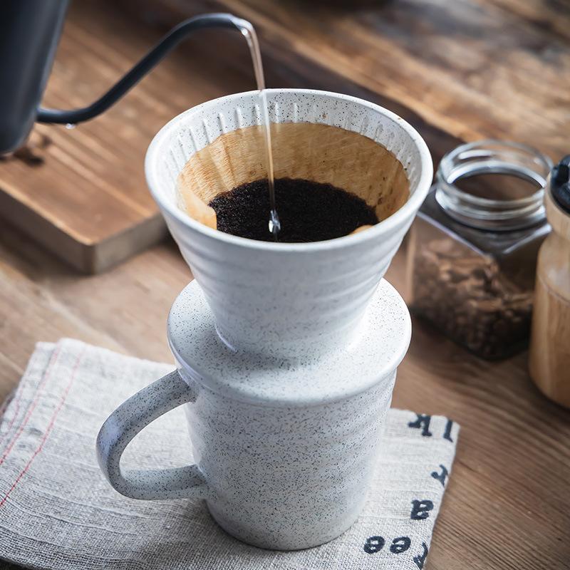 Elegant Casual Ceramic Hand-Brewed Coffee Cup Leak Kit Household Filter Cup Tea Set Afternoon Tea Set