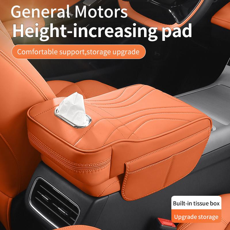 Car Armrest Pad For Buick 2024 2025 Car Armrest Box Height Increase Leather Protective Cover Storage Bag Auto Styling