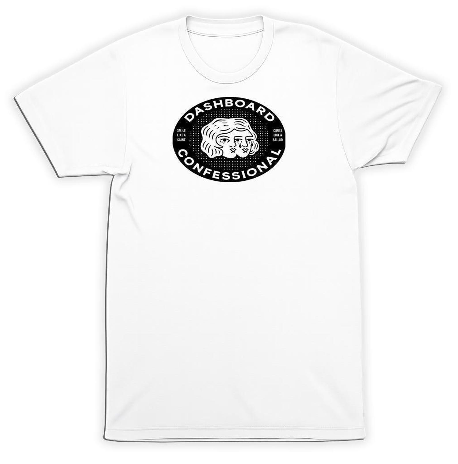 Dashboard Confessional Smile Like A Saint Emo Band Shirt - Retro Graphic Tee - Bold Logo Design, Cotton, Unisex M