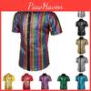 Mens 70s Disco Costume Shirt With Sparkling Sequin Accents For Cosplay And Themed Parties