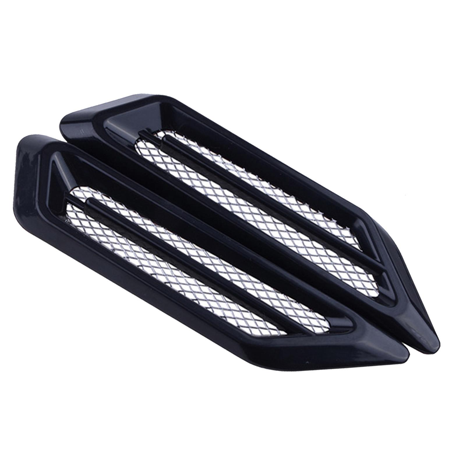 

Автомобильный экстерьер Капот Воздушный поток Боковой Fender Вентиляционный клапан Воздухозаборник Крышка крыла Отделка автомобиля Стайлинг Акульи жабры ABS 3D Украшения Новые украшения чёрный