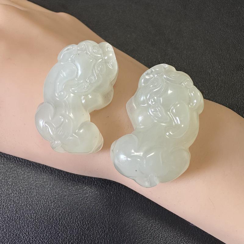 Large Natural Xiuyan Jade Pixiu Pendant - High Demand, Ready to Ship
