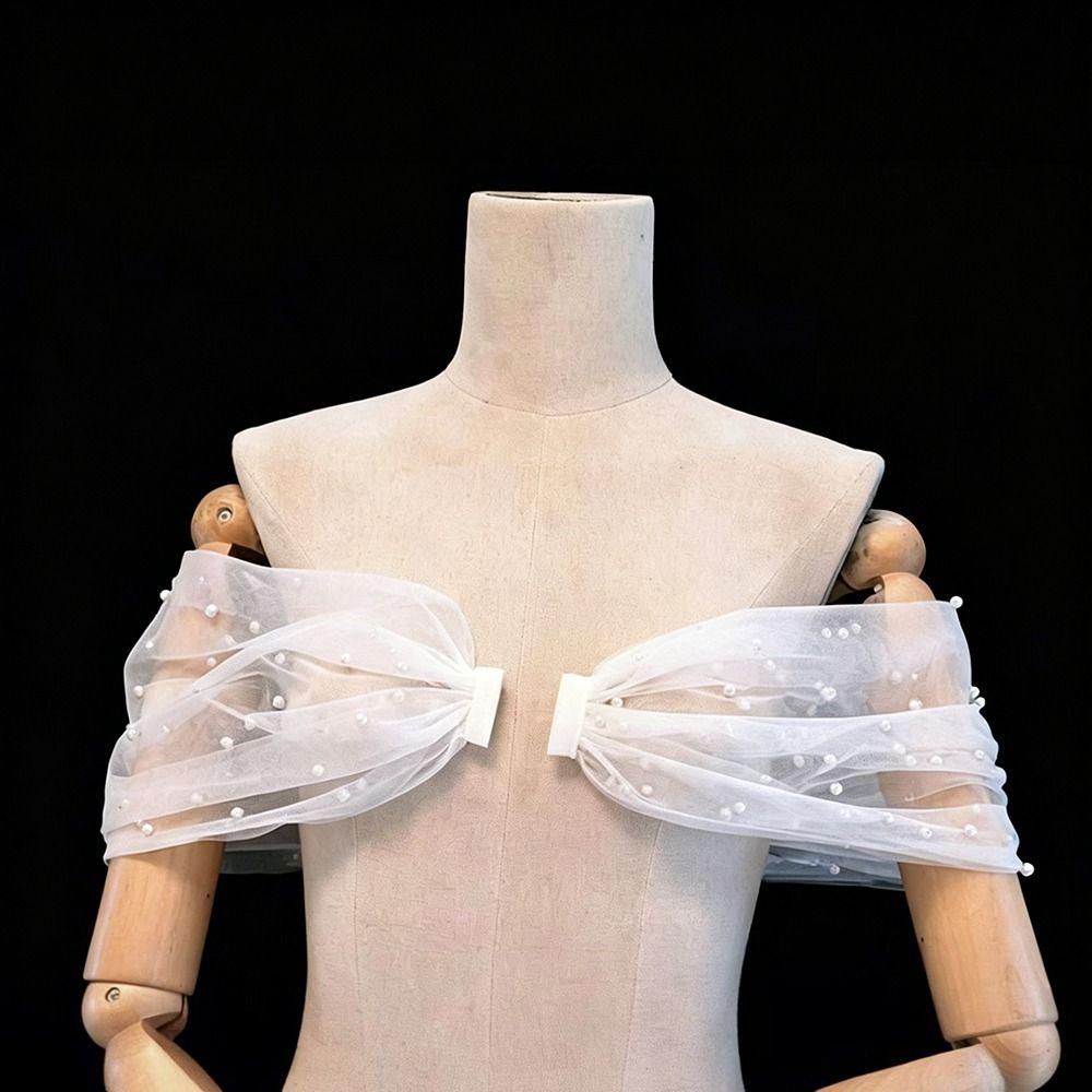 Elegant Detachable Sleeves Tulle Arm Covers Accessories Romantic Bridal Sleeves Bridal Party