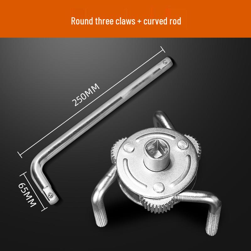Regulowany antypoślizgowy klucz do filtrów oleju z trzema szczękami do wkładów oczyszczaczy wody