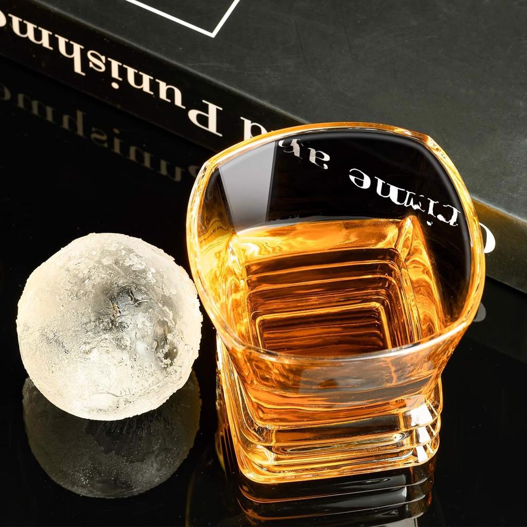 Szklanki Do Whisky Drinków Grube Szkło Kryształowe 300Ml Zestaw 2Szt Dar
