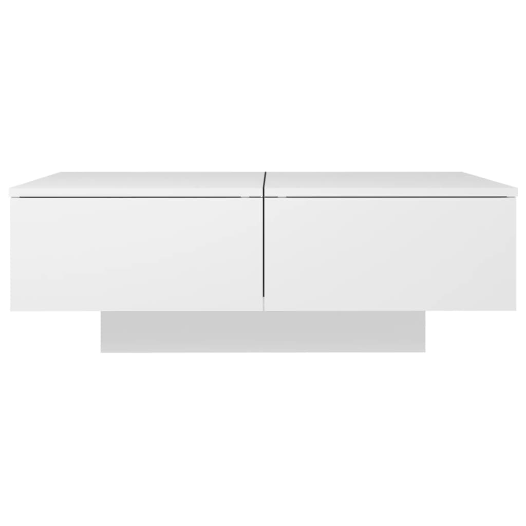 Vidaxl Coffee Table, White, 90X60X31 Cm, Wood-Based Material