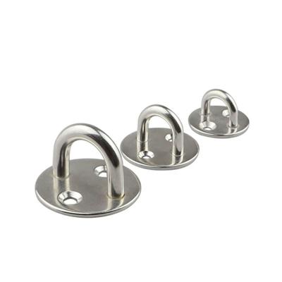 304 Stainless Steel Round Eye Pad Plate Anchor Mount Great for Yoga Swings Hammocks/Boat Rigging/Marine Deck Hardware/Suspension Training Straps