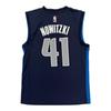 Adidas NBA Dirk Nowitzki Mavericks Number 41 V-Neck Sleeveless Basketball Jersey Unisex jersey 7818A-3R3-AEB163