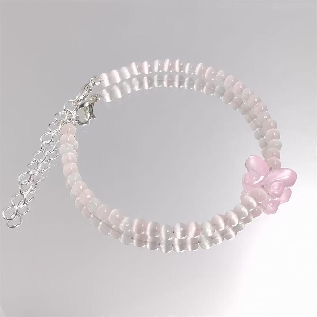 Super Divine Cat Eye Quartz Crystal Bracelet - Delicate Beaded Handcrafted Bracelet