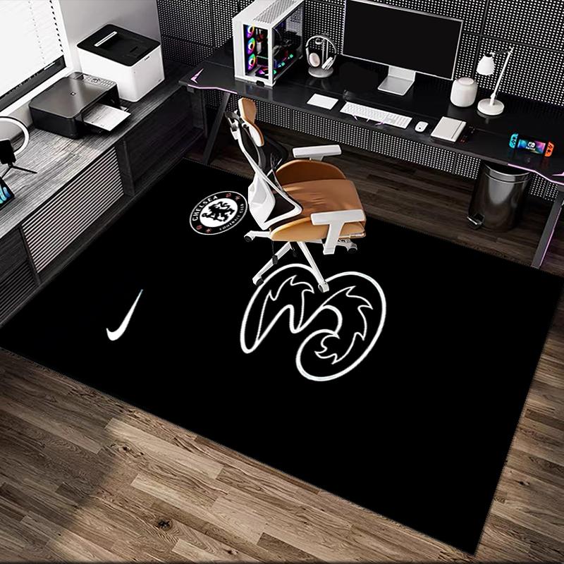 [1pc Chelsea FC Office Chair Carpet] Digital Printed Area Rug for Home & Game Room Use, Soft Indoor Sofa Chair Mat