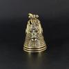 1Pc Retro Pure Copper Horse Face Evil-exorcising Bell Keychain Car Luggage Hanging Ornament