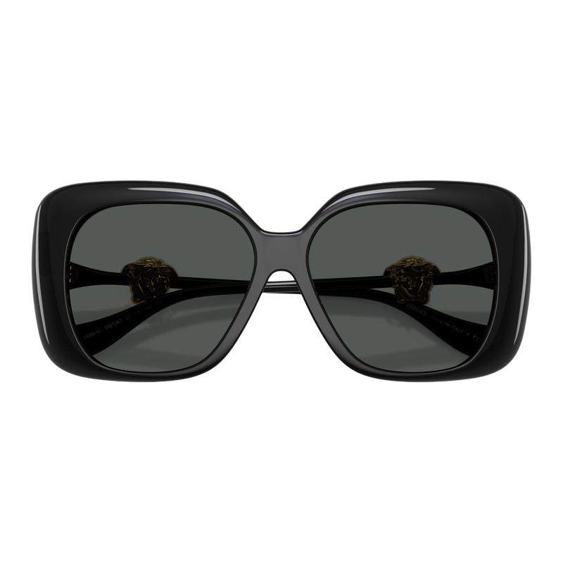 Versace Personalized Design Injection Square Sunglasses Women's Black 32482332 VE4499U GB1/87 57-Black M-glasses Case