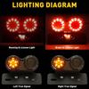 Motorcycle Turn Signal LED Tail Brake Light Smoked Lamp Dual License Plate Light