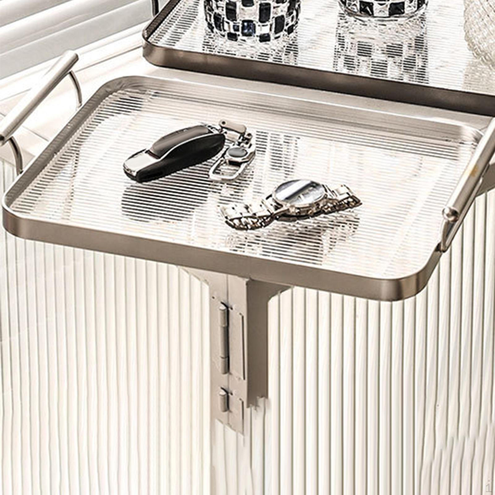 

Serving Trays Multi Purpose Tableware Acrylic For Party Tabletop Bedroom Argent