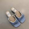 Fashion 2025 Fashion Ladies Shoes Open Toe Women's Slippers Summer Outdoor Dress New Elegant Comfortable Best Seller High Heels Zapatos