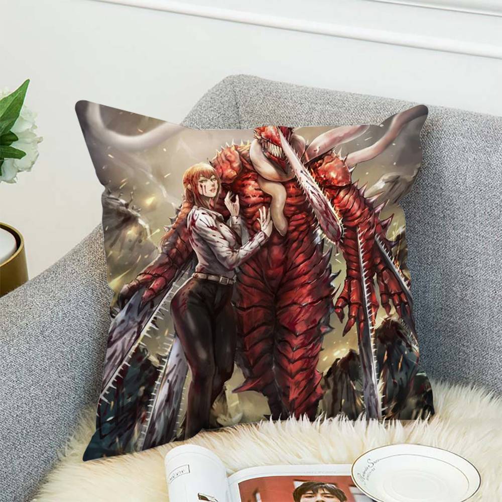 Anime Chainsaw Man Pillow Case Pillowcase Double-Sided Printing Cushion Cover 45x45 Decorative Cushions Sofa Soft Home Decor Pil