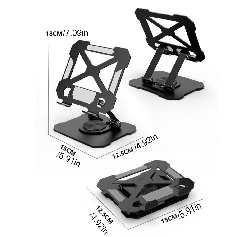 Adjustable Tablet Stand Hollow 360 Degree Rotation Desktop Stand Holder Foldable Multi Angle Cell Phone Stand Desk Holder