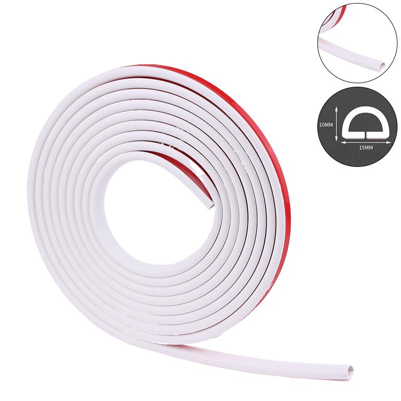 3/5Meters Pvc Floor Cord Cover Sheaths Flexible Electrical Conduit Cable Protectors Self-Adhesive Cable Hiders