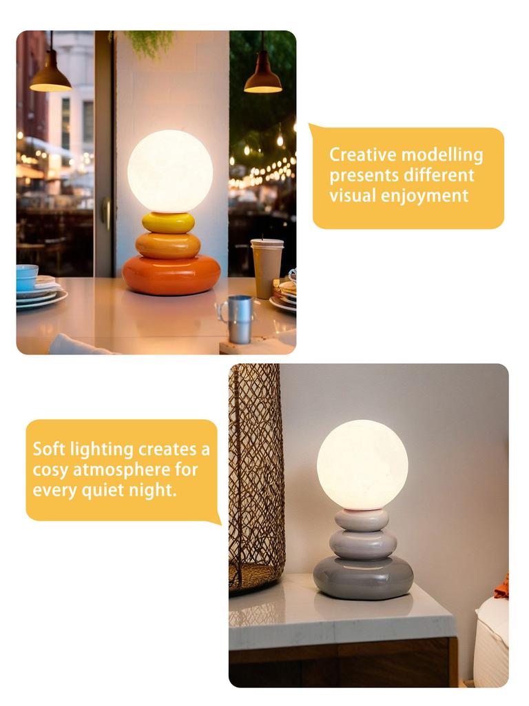 LED Pink/blue/orangr/green/white Lampshade Mood Lighting Table lamp,Bedroom Bedside Lamp,Night Light,Nordic Desk Decorating Item