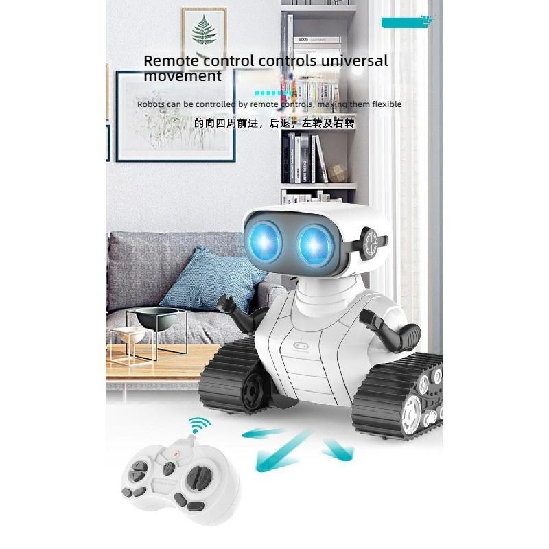 Rechargeable 2.4G RC Dancing Robot Toy LED Flashing Eyes Sound Light Effect Remote Control Robot for Kids Boys Girls