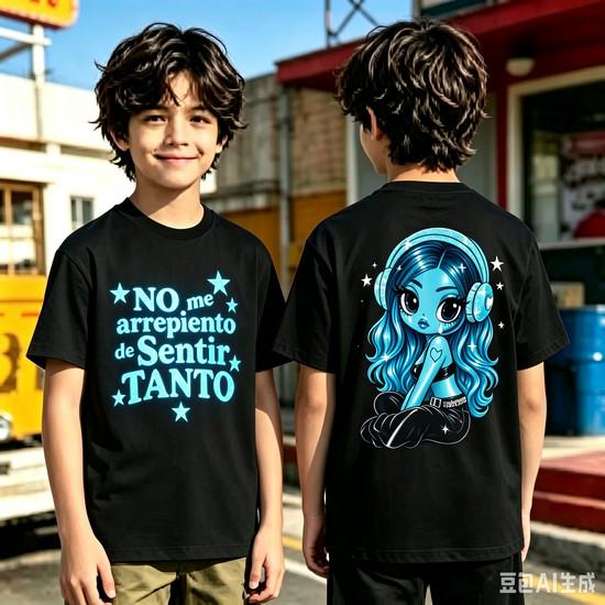 1pc No Me Arrepiento De Sentir Tanto Graphic Cotton T shirt Unisex Men Women Kids Streetwear Casual Short Sleeve Tops