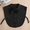 Fashion  Front Tie White Fake Collar for Women Stand Detachable Collar Fake Girls Vintage Lace Ladies False Blouse Collar
