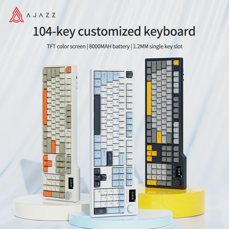 

Ajazz Ігрова механічна клавіатура AK35I V3 Blue Switch Gaming Office Blue Switch чорний/сірий