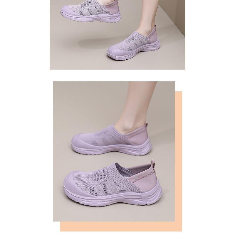 Shoes Women's 2025 Spring New Casual Single Shoes Lazy People Pedal Round Toe Heightened, Breathable, Non-slip and Wear-resistant Women's Shoes