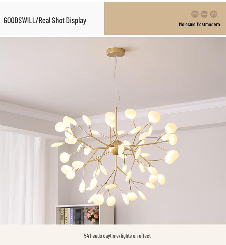 Firefly Chandelier: Modern Nordic Luxury Lighting for Living Rooms, Bedrooms, and Restaurants