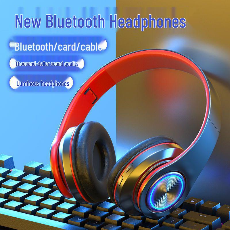 B39 LED Bluetooth Over-Ear Wireless Stereo Headset with Card Slot