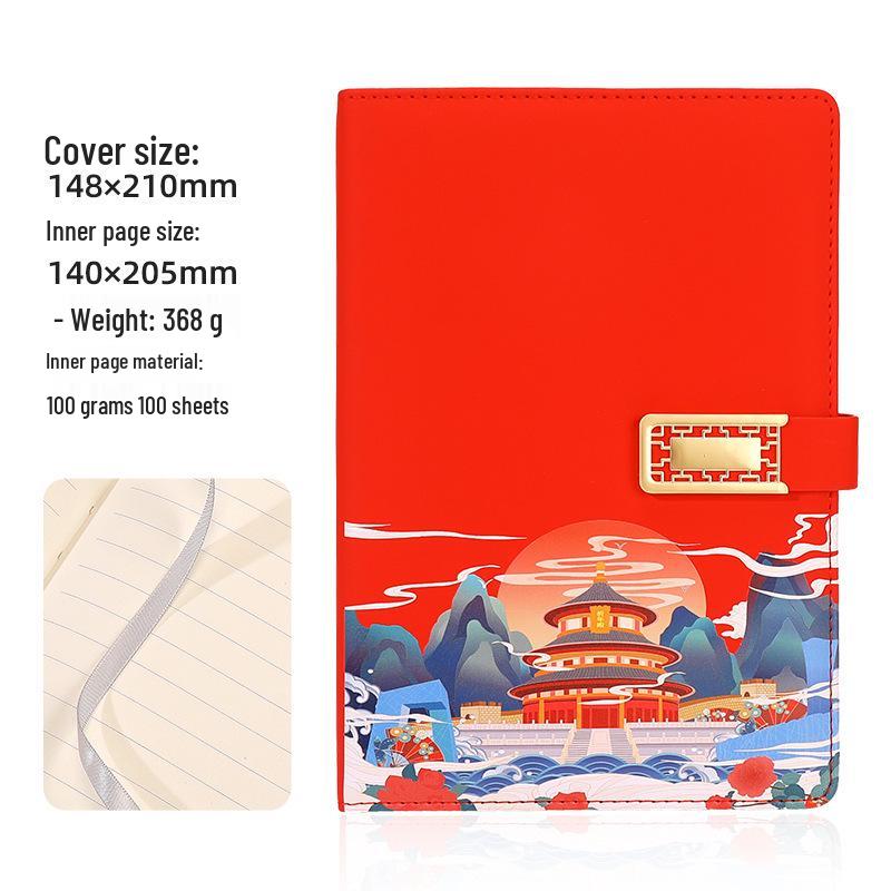 Guochao A5 Exquisite Buckle Student Notebook Diary A5