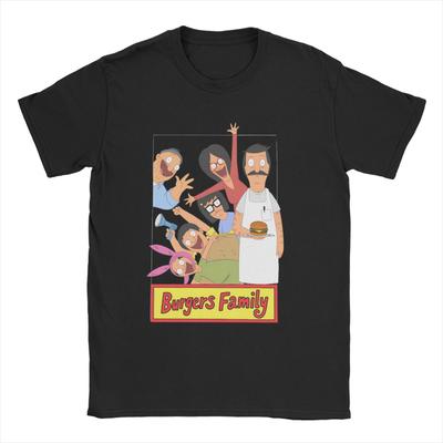 Creative Bob Burgers T-Shirts Men Round Collar 100% Cotton T Shirts  Short Sleeve Tees Printed Clothing