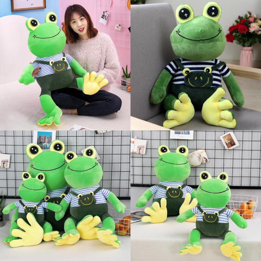 Cute Plush Frog Toy With Shoulder Strap For Kids' Sleeping Companion