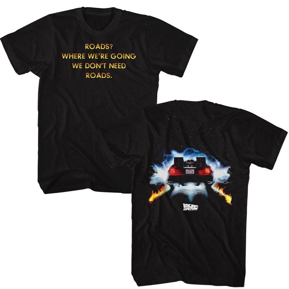 Back To The Future - Roads - American Classics - Solid Black  Short Sleeve 150