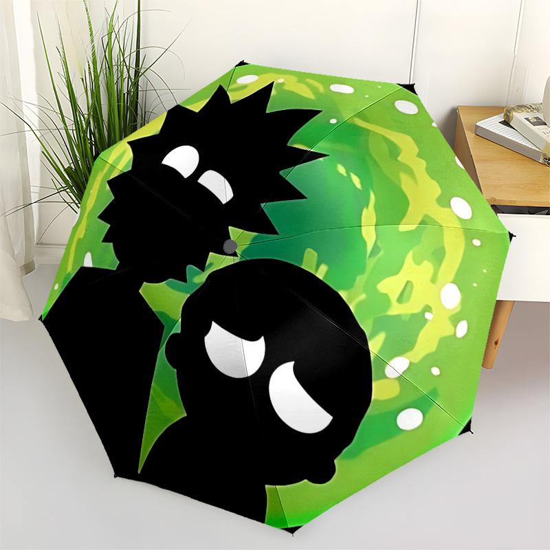 

Rick Sanchez,Morty Smith Automatic Folding Umbrella Compact 8 rib Design,Unique Style,Suitable for Everyday Outdoor Use,Perfect Gift f