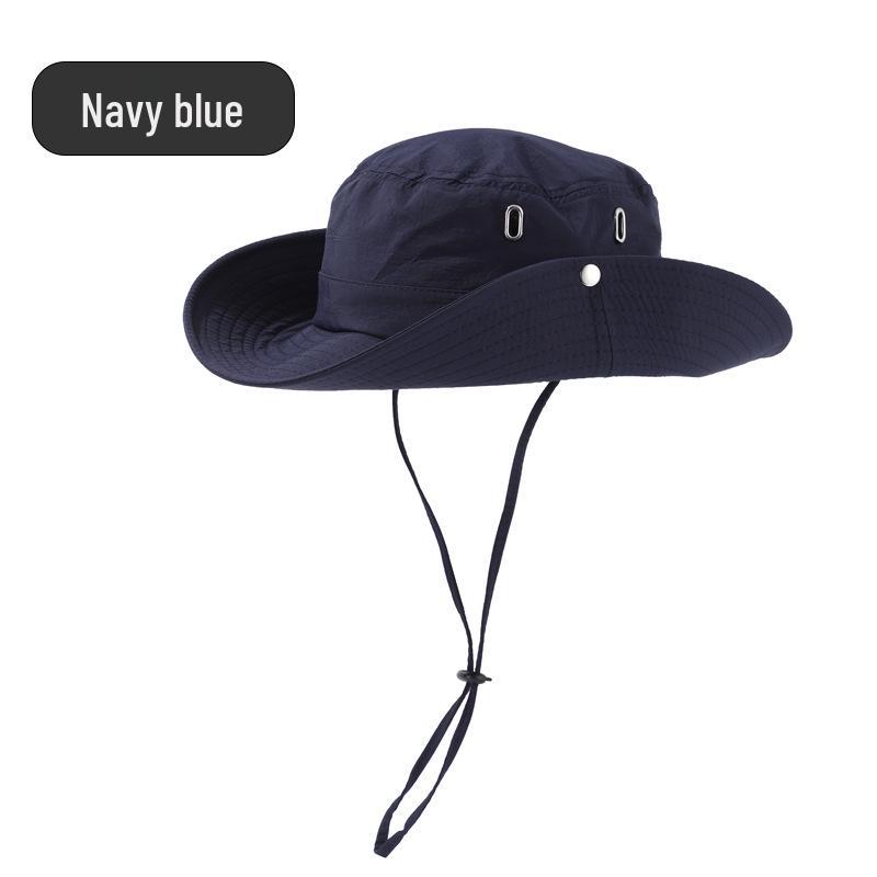 Sports Camping UV Protection Wide Brim Bucket Hat - Foldable, Breathable Sunshade for Travel & Mountaineering