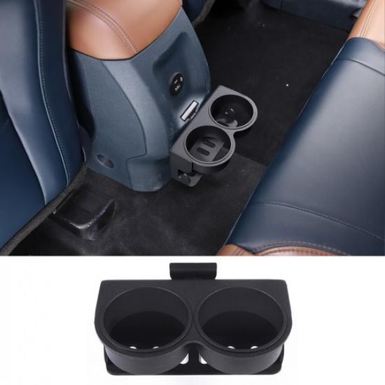 Black Aluminium Alloy Rear Center Console Cup Holder Bracket For Ford Maverick