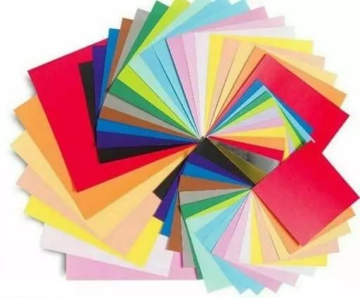Eclet Neon Origami Paper 15 cm X 15 cm Pack of 100 Sheets (10 sheet x 10 color) Fluorescent Color Both Side Coloured For