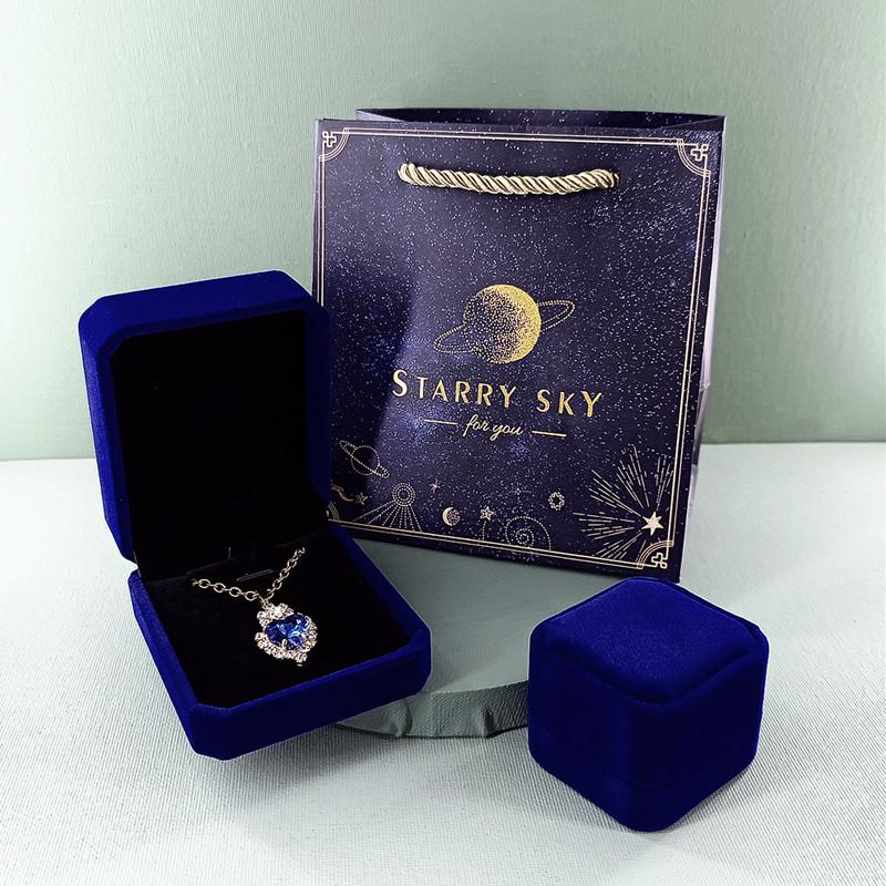 Velvet Flap Jewelry Storage Box for Rings, Necklaces, Bracelets, and Bangles with Custom Logo Option