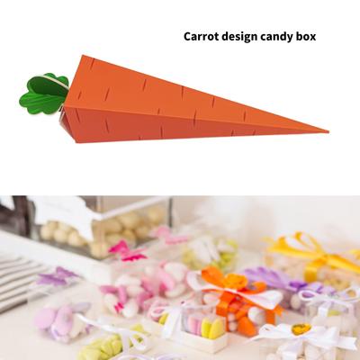 50 Stück Karotten-Snackbox Geschenkboxen Karotten-Thema Süßigkeitenbox Karotten-Feierbox Geeignet für Leckereien und Süßigkeiten