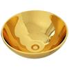 Lavabo - vidaXL - 32,5 x 14 cm - Céramique - Doré - Design contemporain